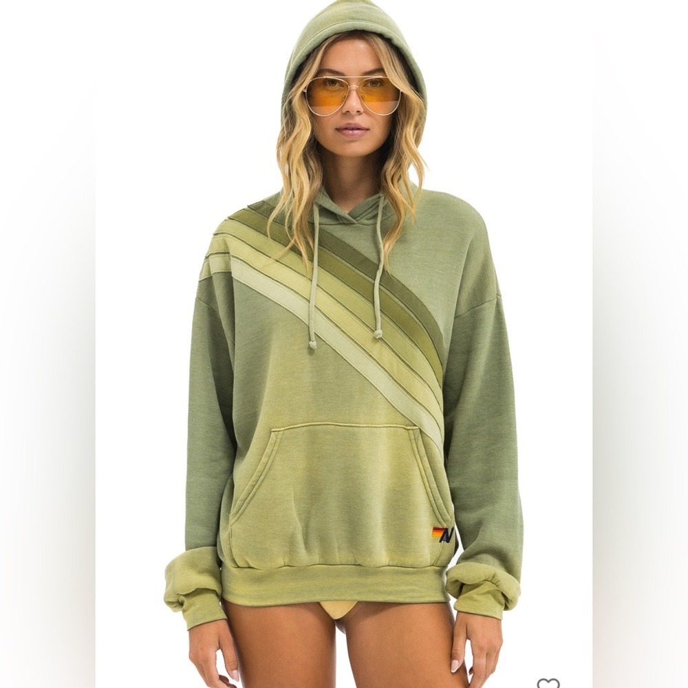 Aviator Nation Cross Stripe Hoodie